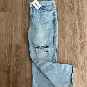 Oak + Fort High Rise Straight Leg Jeans - Large